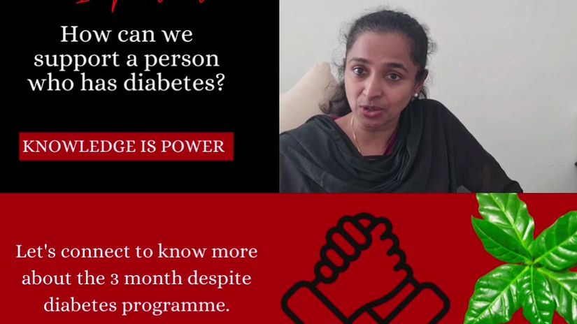 How can we support a person who has diabetes